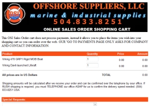 Review your order cart